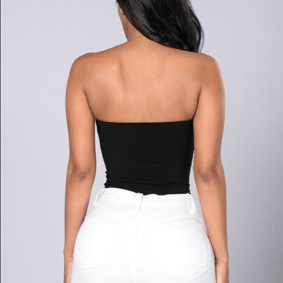Black tube top bodysuit - Picture 3 of 3